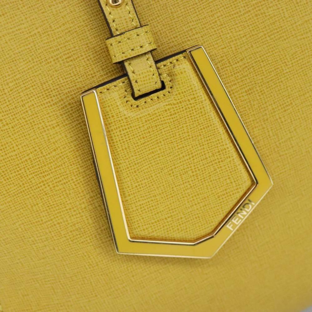 FENDI To joule Hand Bag Leather 2way Yellow Gold Auth 100188 - Picture 16 of 16